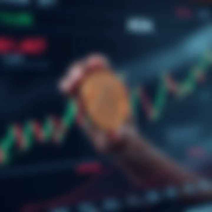 Graph showing ADA coin price fluctuations over time with market trend indicators