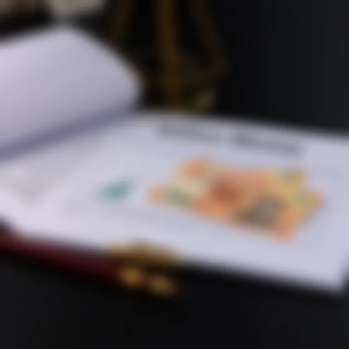 Diagram depicting legal documents and currency notes emphasizing financial regulations in Pakistan