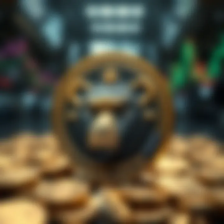 Conceptual visualization of market factors and adoption impacting the future value of Ape Coin