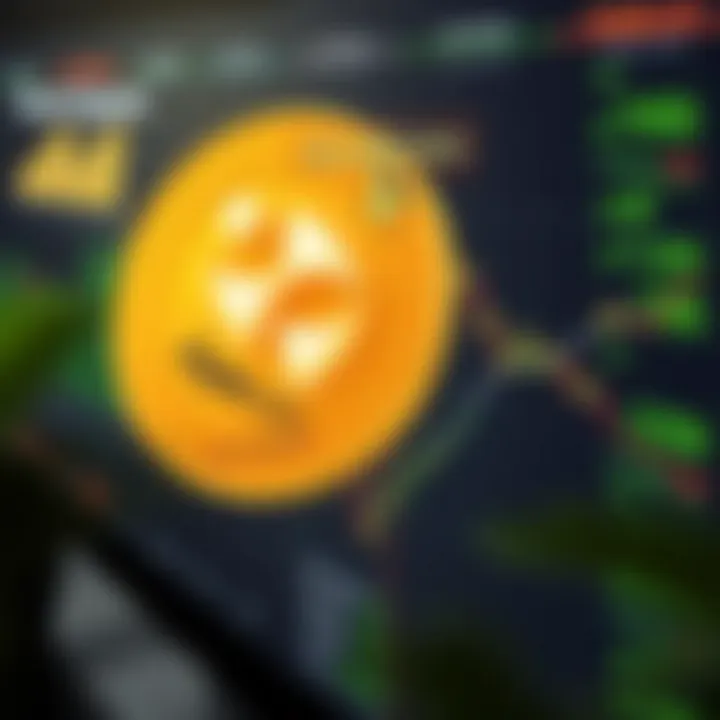 Diagram illustrating factors affecting ApeCoin's market value with charts and economic indicators