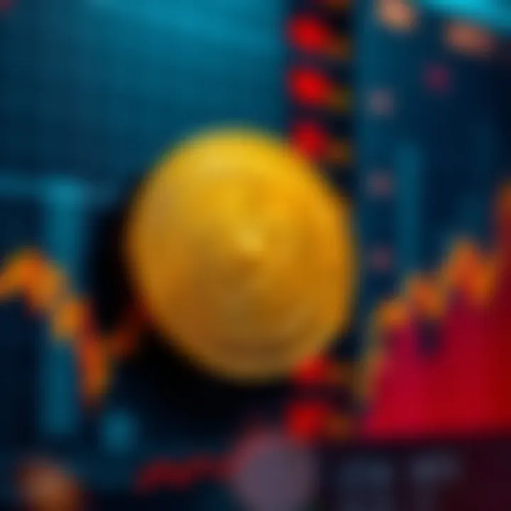 Graph showing upward and downward trends of ATOM cryptocurrency prices over time