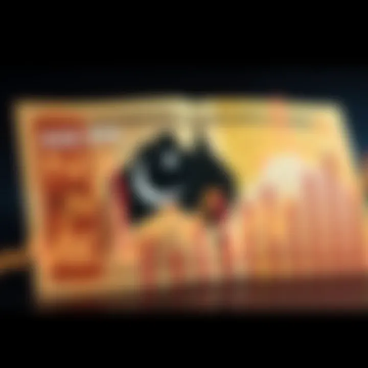 Graph showing fluctuations in Australian Dollar to Pakistani Rupee exchange rate over time