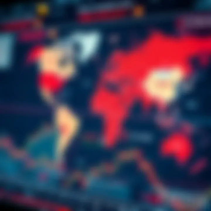 Forex market trading sessions map highlighting global time zones and active trading periods