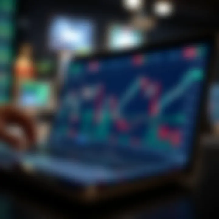 Graphical representation of forex and commodities market trends on a digital device