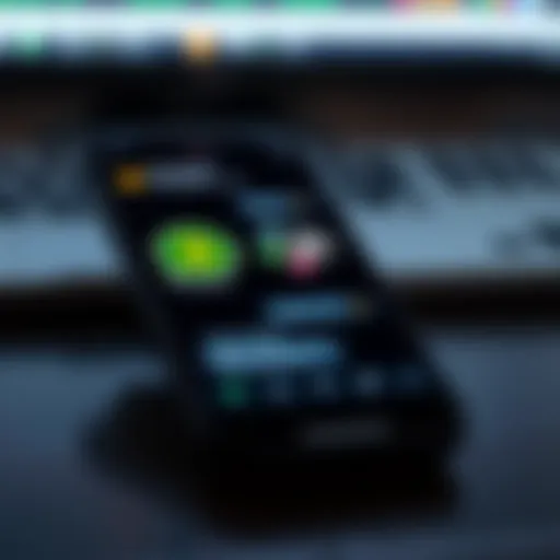 Binance WhatsApp Groups Facilitating Crypto Discussions Mobile phone displaying a chat interface with cryptocurrency symbols and group chat icons