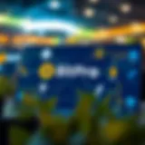 Digital interface showing Bit Pro platform connected to multiple financial icons