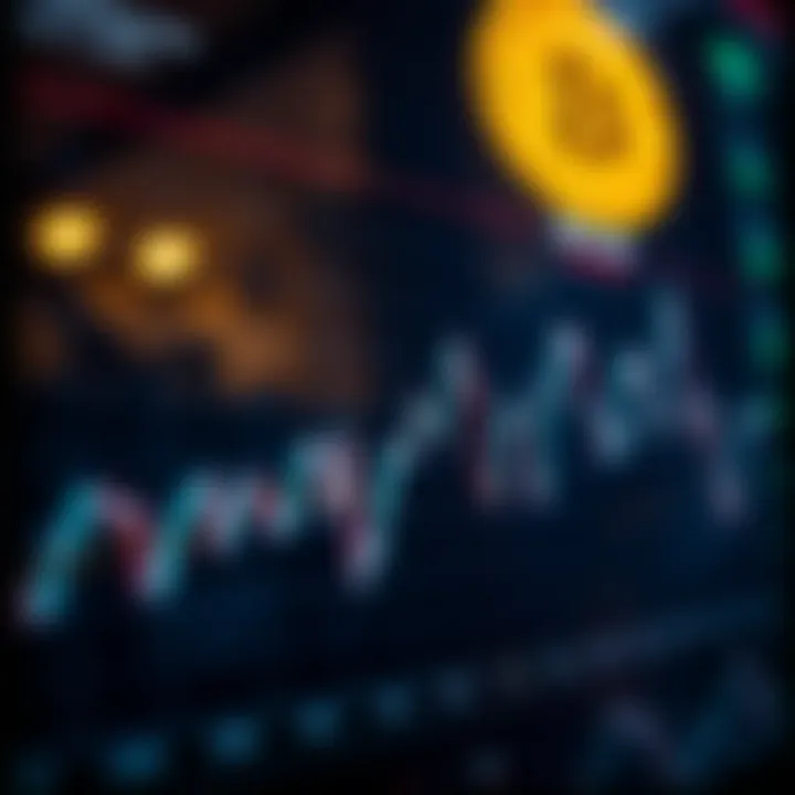 Graph showing Bitcoin price fluctuations over time with economic and market trends