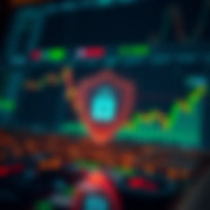 Security shield icon representing data protection in digital trading platforms