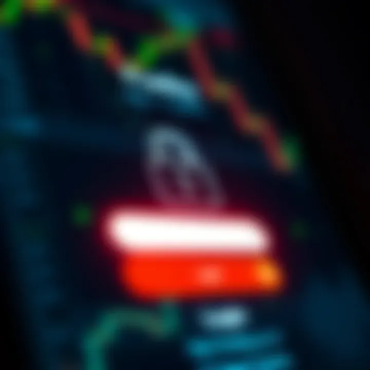 Close-up of secure login screen on a forex app emphasizing safety and data protection