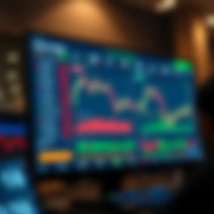 Digital interface showing trading platform with order execution and risk management features