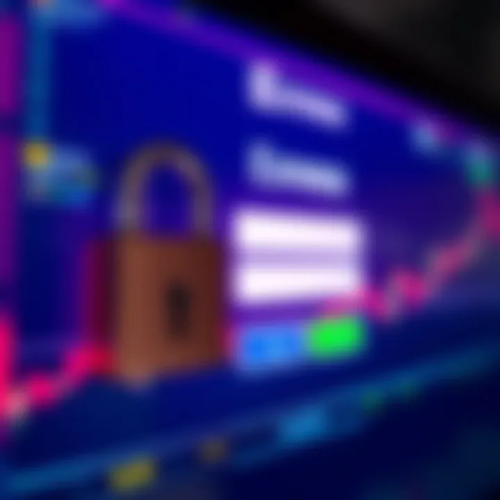 Secure login interface of Exness platform emphasizing safety features
