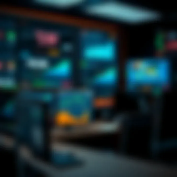 Cutting-edge Platforms Transforming Capital Raising Modern workspace with multiple screens showing various funding platforms and capital growth metrics