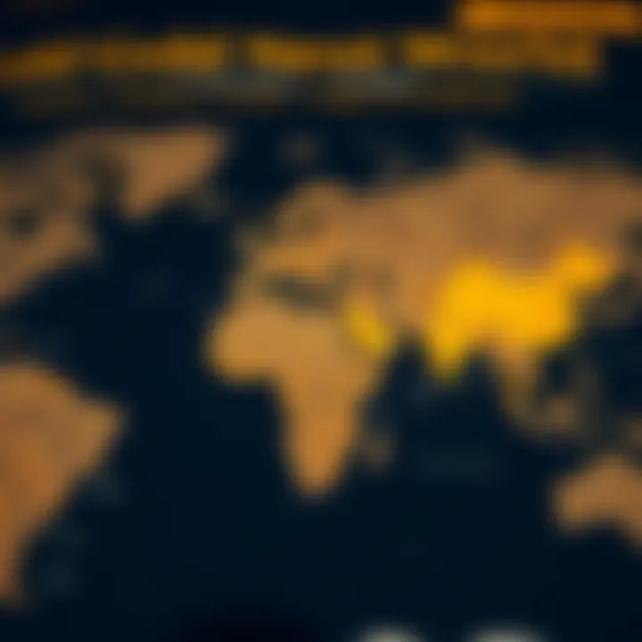 Map highlighting geopolitical hotspots affecting gold demand and supply worldwide