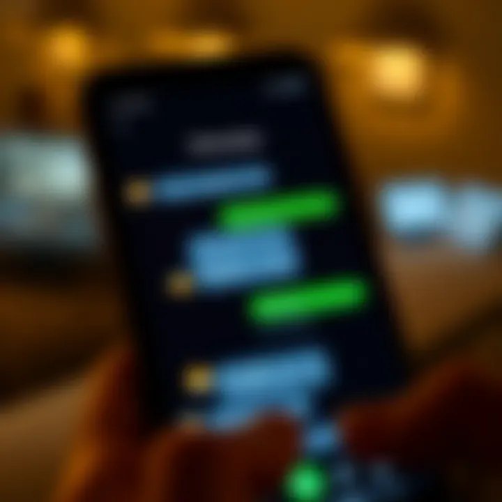 Mobile phone screen displaying a WhatsApp chat interface with cryptocurrency discussion messages
