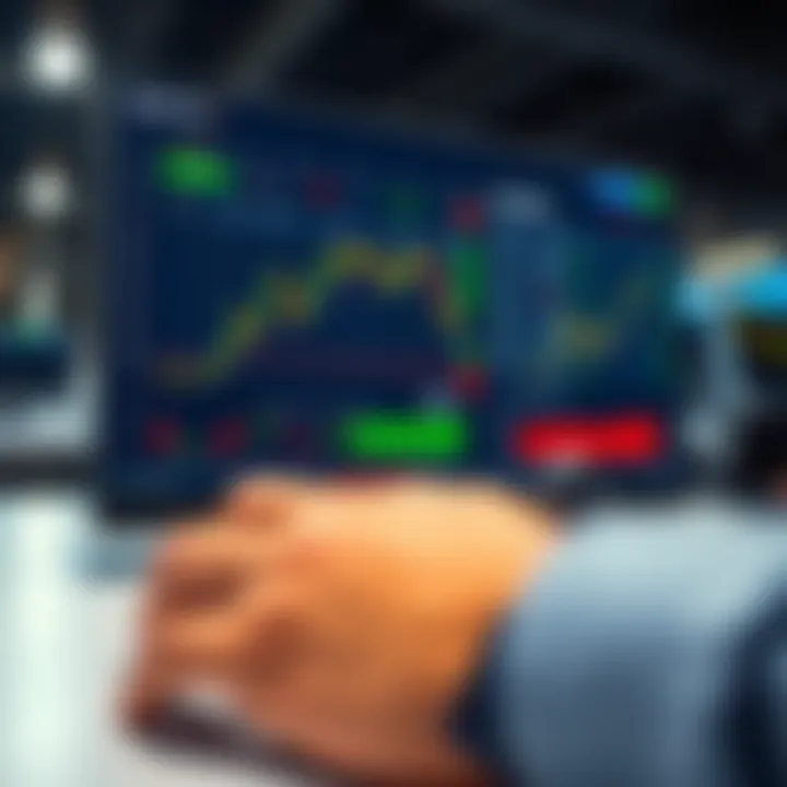 Trading dashboard showing various financial instruments and real-time market data on Quotex platform