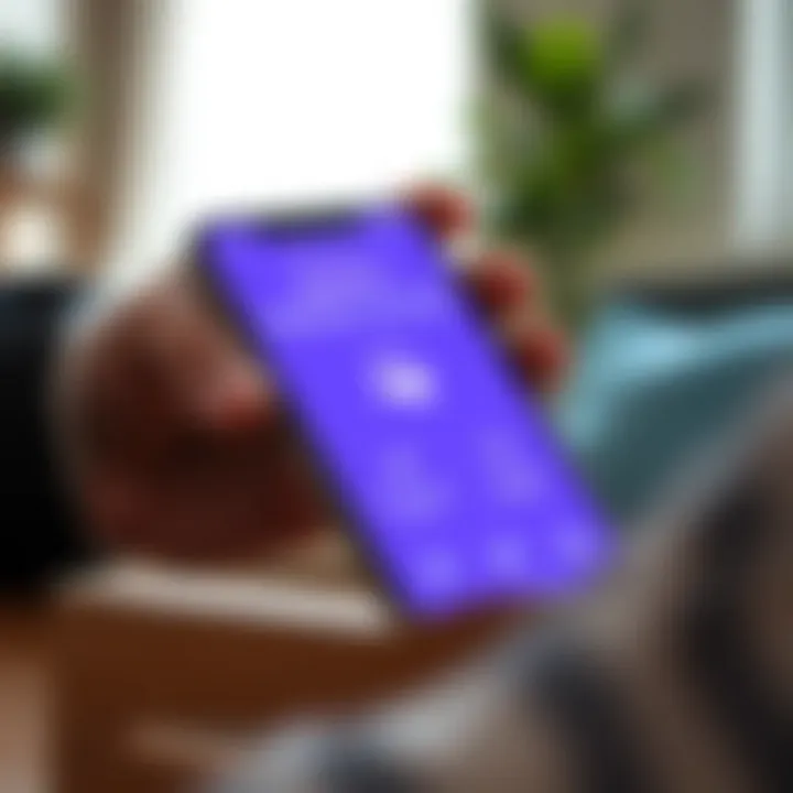 Mobile device displaying quotex.io app with security and support icons