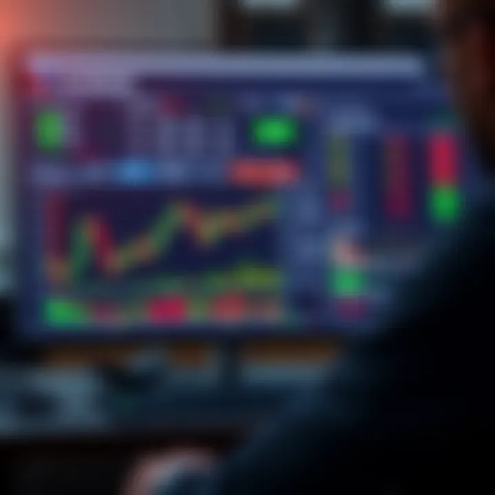 User interface of QX Broker showing demo account dashboard with trading charts and options