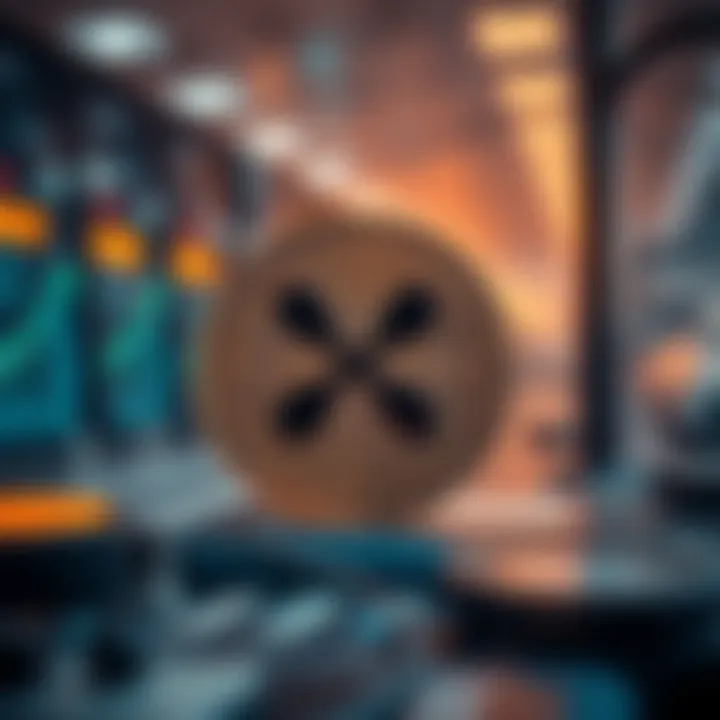 Technological Innovations Impacting Ripple's XRP Conceptual illustration showing technological advancements and blockchain integration influencing Ripple's XRP