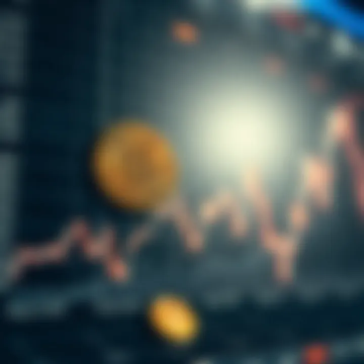 Graph depicting upward and downward trends in SEI token prices with cryptocurrency symbols and market indicators