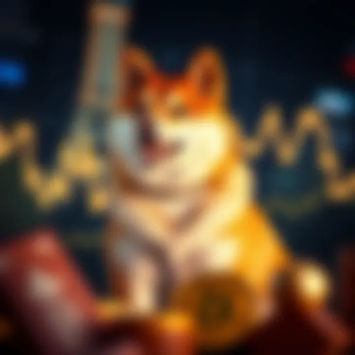 Graph showing upward and downward trends of Shiba Inu cryptocurrency prices