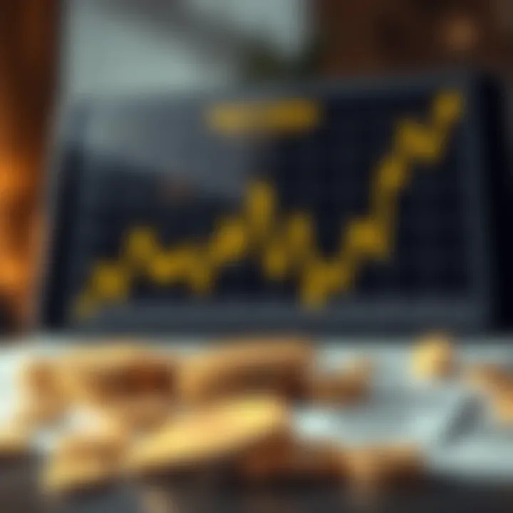 Graph showing fluctuations in gold prices related to Pakistani market trends