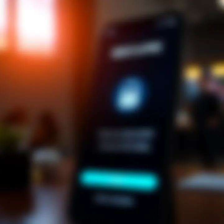 Secure login screen of a mobile trading platform emphasizing data protection and user authentication
