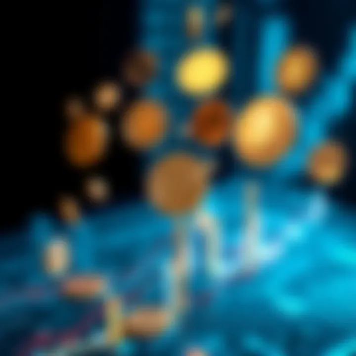 Cryptocurrency Trends and Digital Growth in Pakistan Cryptocurrency symbols floating above a digital map of Pakistan highlighting tech growth