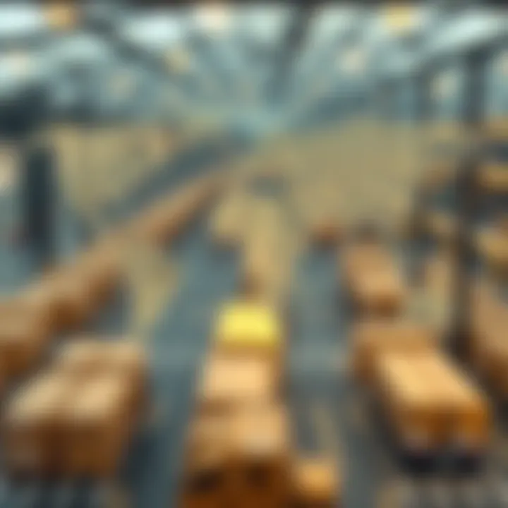 Illustration of Amazon's global logistics network showcasing distribution centers and delivery routes