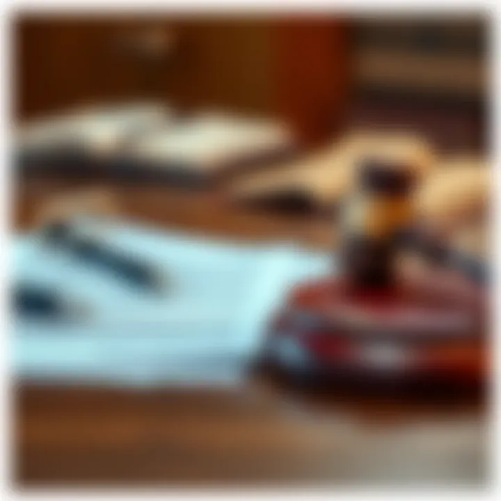 Legal documents and gavel on a wooden desk symbolizing court proceedings in Pakistan