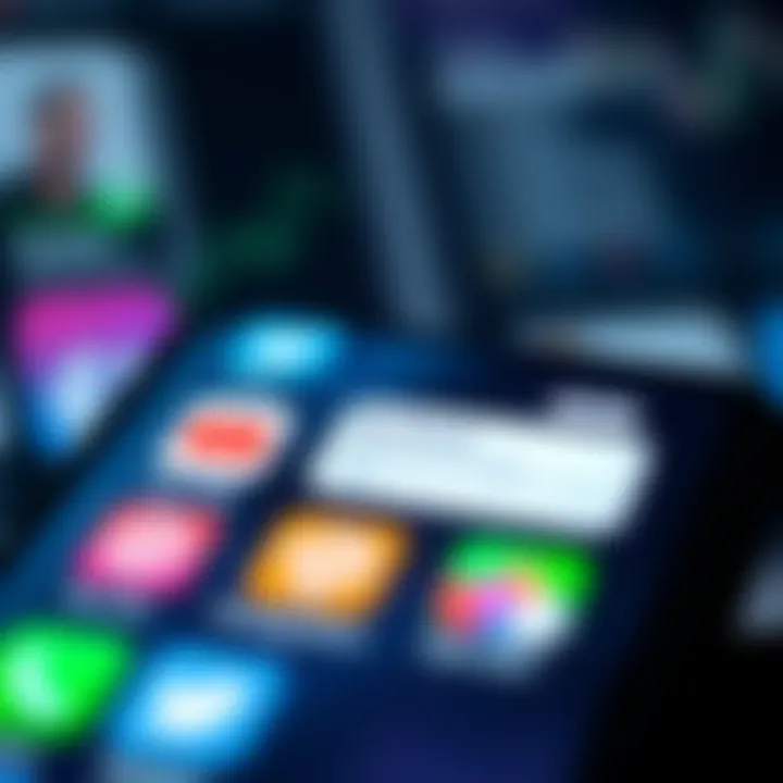 Social Media Notifications and Their Psychological Influence Mobile phone displaying social media applications with notification icons against a blurred background