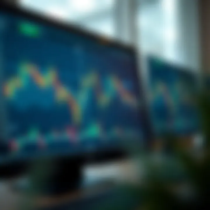 Visual representation of common chart formations used for predicting market direction