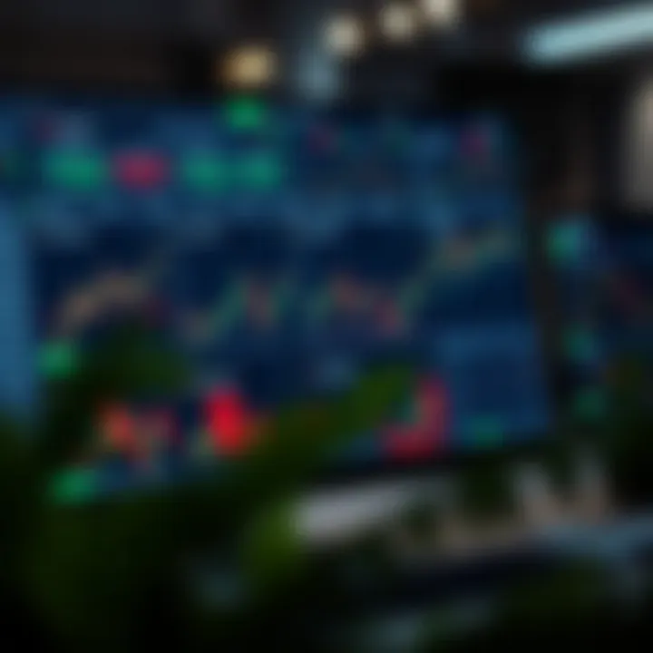 Interface of Quotex trading platform displaying various market charts and trading options