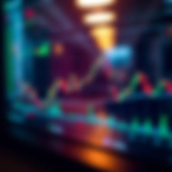 Graph depicting Roblox's stock price fluctuations with market trend lines and financial indicators