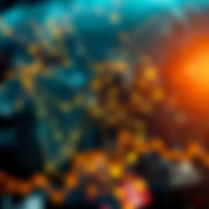 Network diagram showing interconnected countries exchanging goods and services