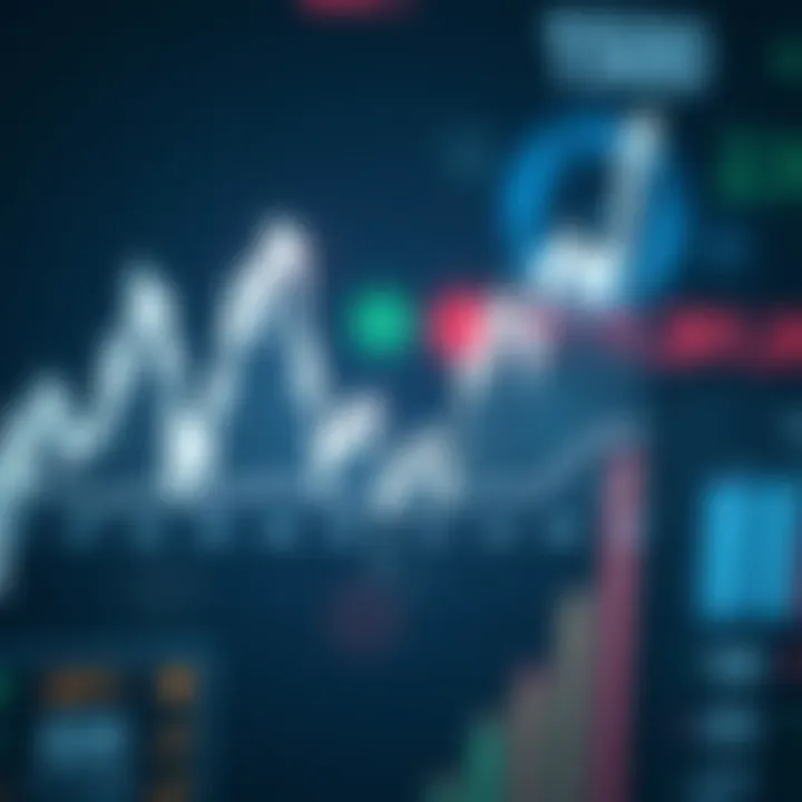Line graph illustrating stock price fluctuations over time in a financial market