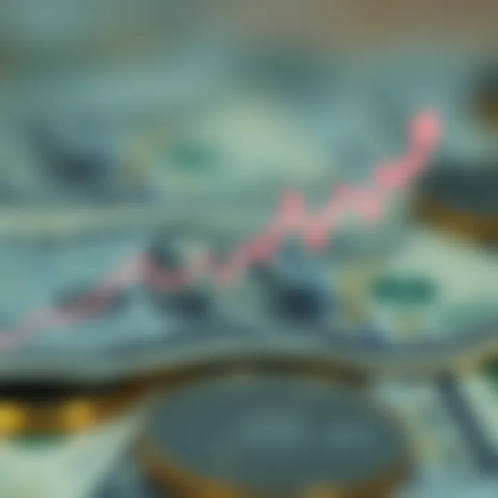 Graph showing fluctuations in USD to PKR exchange rate over a period