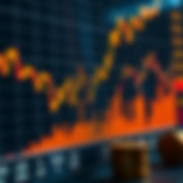 Graph showing fluctuations in the USD to PKR exchange rate with economic indicators highlighted