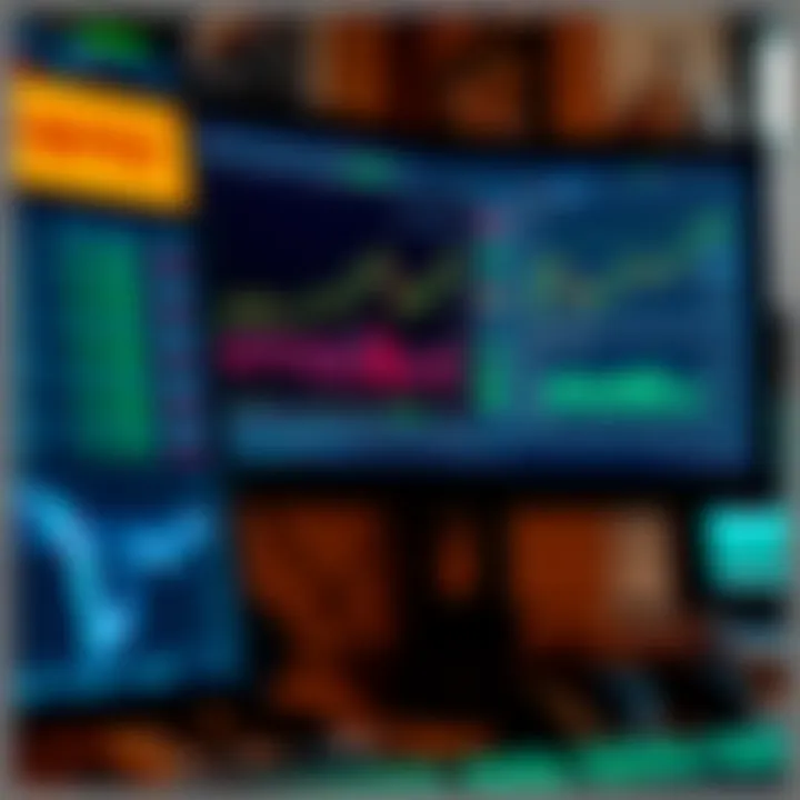 Screenshot of Quotex trading platform interface on a computer screen showing charts and trading options