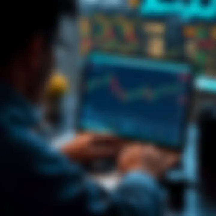 User logging into XtreamForex platform on a laptop in Pakistan