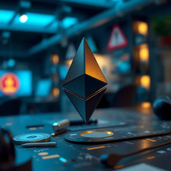 Visual representation of Ethereum blockchain upgrades and security features