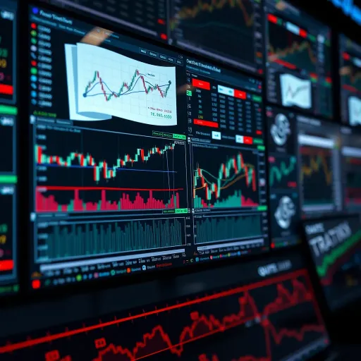 User interface showcasing QuoteX trading platform features with charts and tools